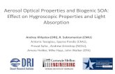 Aerosol Optical Properties and Biogenic SOA: Effect on ... Aerosol Optical Properties and Biogenic SOA: