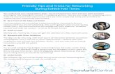 Friendly Tips and Tricks for Networking during Exhibit ... ...¢  Friendly Tips and Tricks for Networking