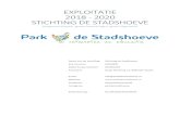 EXPLOITATIE 2018 - 2020 STICHTING DE STADSHOEVE Instagram: parkdestadshoeve Bankrekening: NL29RABO0303039949.