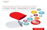 MODERN MARKETING ESSENTIALS GUIDE CONTENT MARKETING · PDF file Modern Marketing Essentials Guide: Content Marketing 4 Content marketing is driving the way marketing organizations
