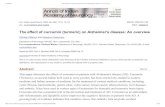 The effect of curcumin (turmeric) on Alzheimer's disease ... · PDF file 5/2/2018 The effect of curcumin (turmeric) on Alzheimer's disease: An overview ... Curcumin (Turmeric), an