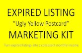 EXPIRED LISTING - Amazon S3 EXPIRED LISTING ¢â‚¬“Ugly Yellow Postcard¢â‚¬â€Œ MARKETING KIT Turn expired listings