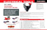 ELECTRICAL TOOLS ... ELECTRICAL TOOLS BENEFITS • Interchangeable heads for cutting up to 750 kcmil (MCM) copper/aluminum wire or 477 kcmil (MCM) ACSR • 360 head rotation enables