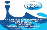 PET BOTTLE WASHING & FILLING & CAPPING MACHINES · PDF file 2017-10-24 · PET Bottle Washing and Filling and Capping Machine Description This machine is mainly used for washing, filling,