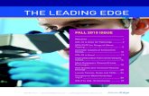 THE LEADING EDG This edition of the Leading Edge starts with a focus on ICD-10. As our ICD-10 Feature