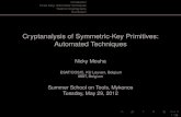 Cryptanalysis of Symmetric-Key Primitives: Cryptanalysis of Symmetric-Key Primitives: Automated Techniques