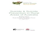 Suicide & Suicide Prevention in Rural Areas of Australia higher risk of becoming suicidal either because