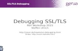 Debugging SSL/TLS · PDF file 2015-05-08 · will TLS nicht SSL TLS 1.0 == SSL 3.1 ... Oft im Zusammenhang mit IMAP, SMTP, FTP..: SSL == implizit, TLS == explizit (STARTTLS) SSL 3.0