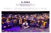 FALL 2019 NEWSLETTER - Louisiana State University FALL 2019 NEWSLETTER. ... during spring and fall migration