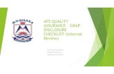 AFS QUALITY ASSURANCE GRAP DISCLOSURE ... ... AFS Review Process Ensure commitment to the AFS Year-end
