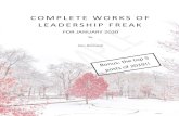 OMPLETE WORKS OF LEADERSHIP FREAK › 2020 › ... · PDF file 1/2/2020  · #2. Tolerating bad apples. Time makes bad apples rot. Bad apples don [t ripen with time. Your team is