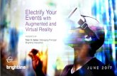 Electrify Your Events with Augmented and Virtual Reality ... (VR) RealWorld Augmented Reality(AR) (Virtual Objects in RealWorld) Augmented Virtuality (Real Objects in Virtual World)
