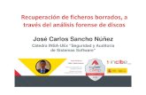 José Carlos Sancho Núñez - CyberCamp ... Escaneo de archivos eliminados. b. Recuperación de archivos borrados. c. Restauración de extensiones. 6. Resumen del reto. 7. Reto superado.