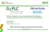 AMI, Communications and Advanced Analytics - G3-PLC Alliance PLC is the transmission of data using existing