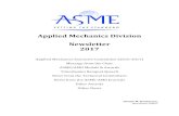 Applied Mechanics Division Newsletter 2017 ASME Applied Mechanics Division Newsletter 2017 5 . As many