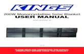 200W Monocrystalline Solar Blanket USER MANUAL manuals/190822... 200W Monocrystalline Solar Blanket