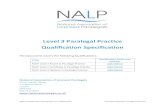 Level 3 Paralegal Practice Qualification Specification · PDF file Level 3 Paralegal Practice Qualification Specification NALP L3 Qualification Specification V3.3 20/02/2020 Page 4