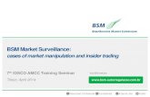 BSM Market Surveillance - BSM Supervis££o de BSM market surveillance: Cases of market manipulation and