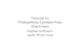 Tutorial on Probabilistic Context-Free Grammars