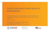 Food for Peace Data Quality Assessment FOOD FOR PEACE DATA QUALITY ASSESSMENTS. 22 REPORTING LEVELS