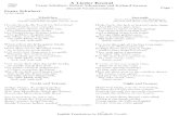 A Lieder Recital - Elizabeth Lieder Recital Schubert Sch · PDF file A Lieder Recital Franz Schubert, Robert Schumann and Richard Strauss Franz Schubert (1797-1828) Ständchen aus