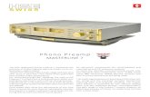 Phono Preamp - Phono Preamp MASTERLINE 7 The HSE Reference Phono Preamp 7 represents the pinnacle of