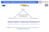 Mention Sciences et G£©nie des Mat£©riaux - Masters Sciences et G£©nie des Mat£©riaux Mat£©riaux et