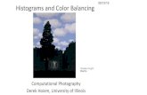Histograms and Color Balancing 06...¢  Histogram equalization ¢â‚¬¢ Basic idea: reassign values so that