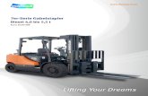 7er-Serie Gabelstapler 7er-Serie Gabelstapler Diesel 4,0 bis 5,5 t Euro Stufe IIIB Lifting Your Dreams
