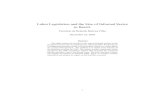 Labor Legislation and the Size of Informal Sector in informal labor participation through the increase
