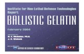 Ballistic Gelatin Report