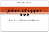 upper limb joints