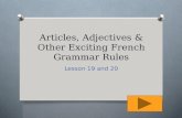 Articles, adjectives & other exciting french grammar