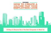 How to Create a Culture That Your Employees Love