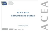 ACEA RDE Compromise Status - Compromise C1 ACEA Compromise C2 ACEA Compromise C3 Ambient temperature