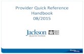 Provider Quick Reference Handbook 08/2015