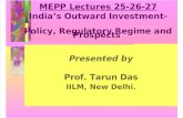 Outward Investment Policy of India by Tarun Das