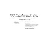 850 Purchase Order - Outbound from iTN - .850 Purchase Order - Outbound from iTN X12/V4010/850: 850