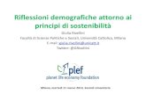 Riflessioni demografiche attorno ai principi di sostenibilità · PDF file 2015. 1. 30. · Riflessioni demografiche attorno ai principi di sostenibilità Milano, martedì 11 marzo