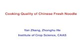Cooking Quality of Chinese Fresh Noodle