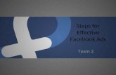 Steps for effective facebook ads