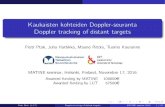 Kaukaisten kohteiden Doppler-seuranta Doppler tracking of 2016. 12. 21.¢  Piotr Ptak (LUT) Doppler tracking