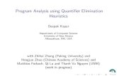 Program Analysis using Quantifier Elimination 2018. 4. 12.¢  Program Analysis using Quanti er Elimination