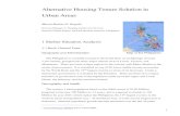 Alternative Housing Tenure Solution in Urban Areas