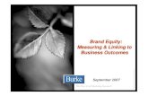 Brand Equity:Brand Equity: Measuring Linking Brand Equity_AMA 2007.pdfBrand Equity:Brand Equity: Measuring Linking toMeasuring Linking to ... Brand Equity Framework Taking Action Measurement