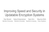 Improving Speed and Security in Updatable Encryption Systems saba/slides/UAE.pdf · PDF file 2020. 9. 29. · Updatable Encryption from Nested AES Ciphertext header Ciphertext Body