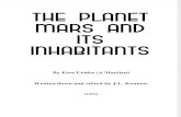 The Planet Mars and Its Inhabitants 1922