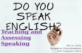 Teaching and assessing speaking