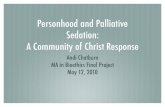 Personhood and Palliative Sedation- Master's Thesis Defense