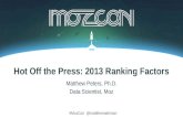Moz 2013 Ranking Factors - Matt Peters MozCon